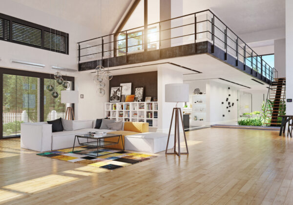 modern house interior. 3d rendering design concept