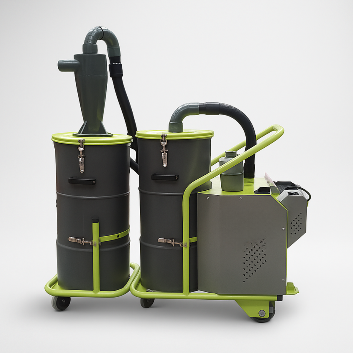 ASPIRADORA INDUSTRIAL TURBO CON CICLÓN SEPARADOR DUST DEPUTY 3HP PARA POLVO FINO TRIFÁSICA