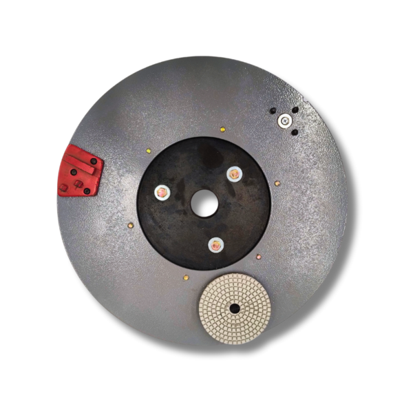 ACCESORIO PLATO MÚLTIPLE PARA PULIDORA PORTA METALES Y DISCOS DIAMANTADOS
