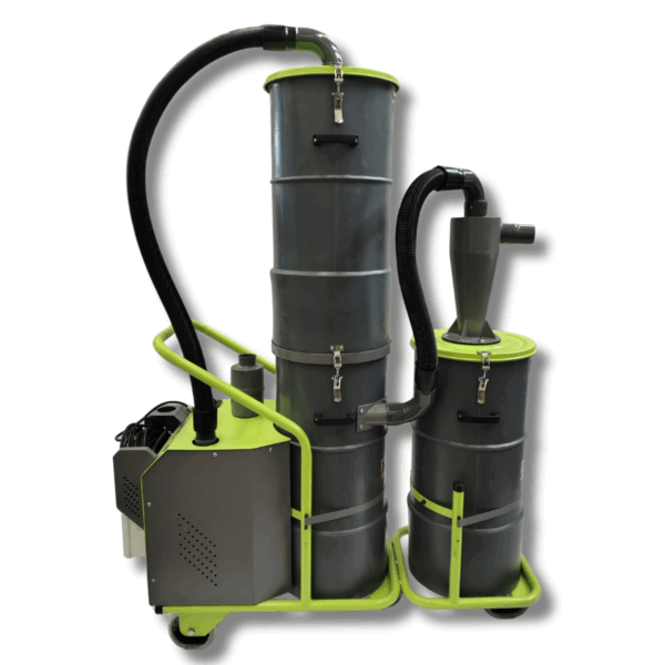 ASPIRADORA INDUSTRIAL TURBO MICRONICA CON CICLÓN SEPARADOR DUST DEPUTY® 3HP PARA POLVO IMPALPABLE TRIFÁSICA