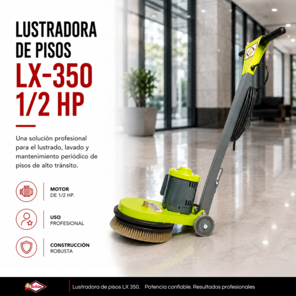 LUSTRADORA DE PISOS LX-350 1/2 HP