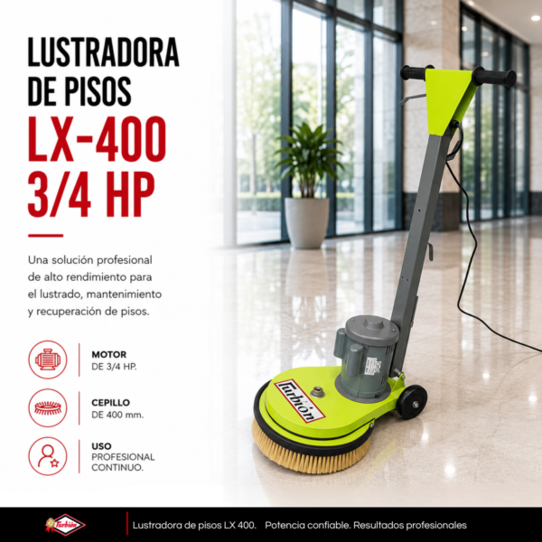 LUSTRADORA  DE PISOS LX-400 3/4HP