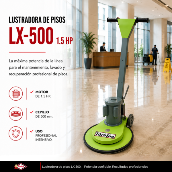 LUSTRADORA DE PISOS LX-500 1.5HP