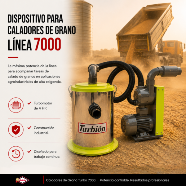 DISPOSITIVO PARA CALADORES DE GRANO LINEA 7000