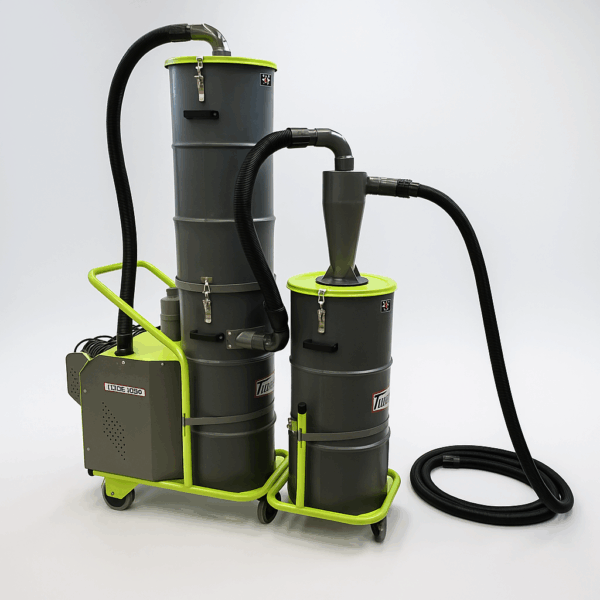 ASPIRADORA INDUSTRIAL "7000 POWER MICRONICA CON CICLÓN SEPARADOR DUST DEPUTY" 4HP TRIFÁSICA PARA POLVO IMPALPABLE