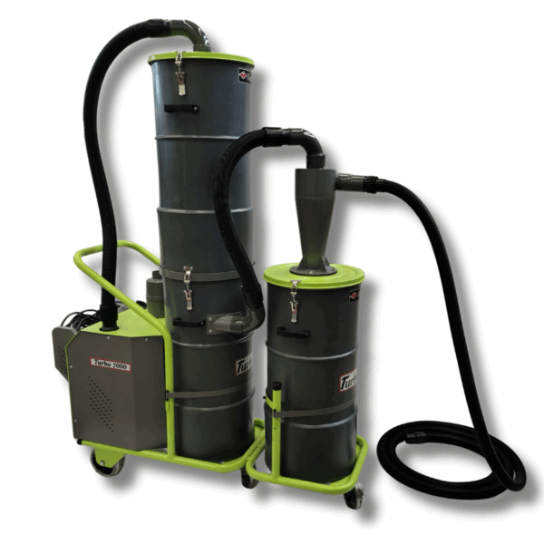ASPIRADORA INDUSTRIAL "7000 POWER MICRONICA CON CICLÓN SEPARADOR DUST DEPUTY" 4HP TRIFÁSICA PARA POLVO IMPALPABLE