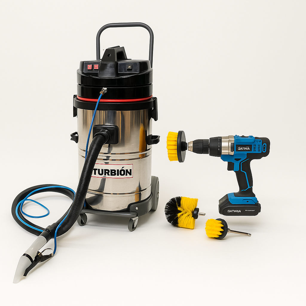 KIT DETAILING TURBION – BI POWER 2000W + ROTATIVO INALÁMBRICO CON CEPILLOS