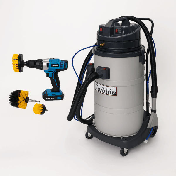 KIT DETAILING TURBION – TRI POWER TANQUE POLIETILENO + ROTATIVO INALÁMBRICO CON CEPILLOS
