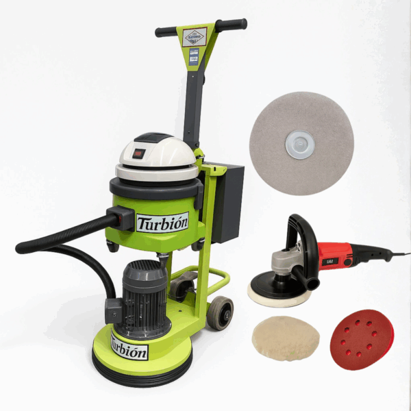 COMBO NIVELADORA UNIVERSAL TURBION: NIVELADORA UNIVERSAL MONOFÁSICA 2 HP CON KIT DE ASPIRACIÓN + LIJADORA DE MANO