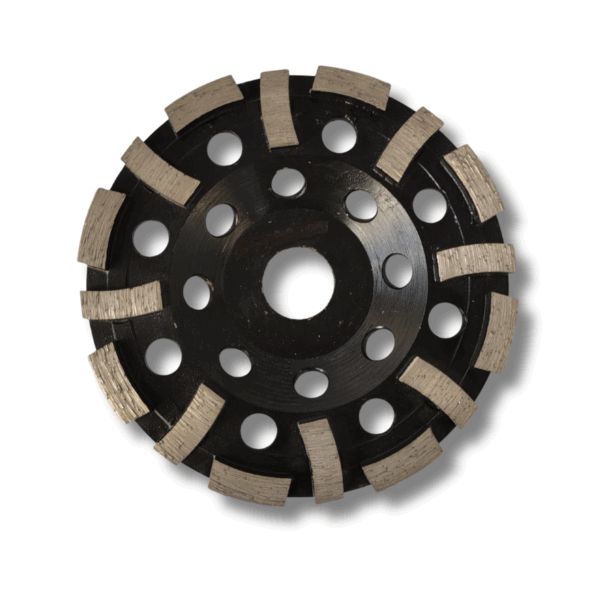 DISCO MUELA COPA DIAMANTADA 125 MM PARA DESBASTE DE HORMIGON CON PULIDORA DE MANO