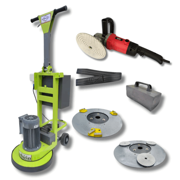 COMBO PULIDO UNIVERSAL TURBION: PULIDORA DE PISOS UNIVERSAL 2 HP 3 HERRAMIENTAS + PULIDORA DE MANO