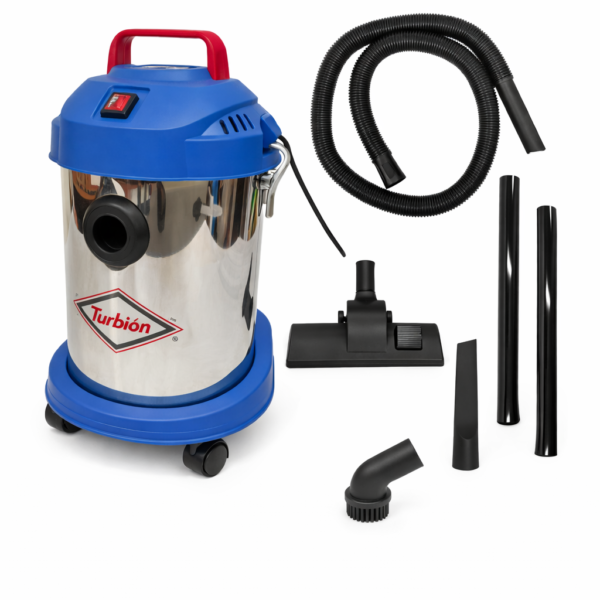 ASPIRADORA SOPLADORA PROFESIONAL 1200W 1 MOTOR TANQUE ACERO INOXIDABLE 18 LITROS